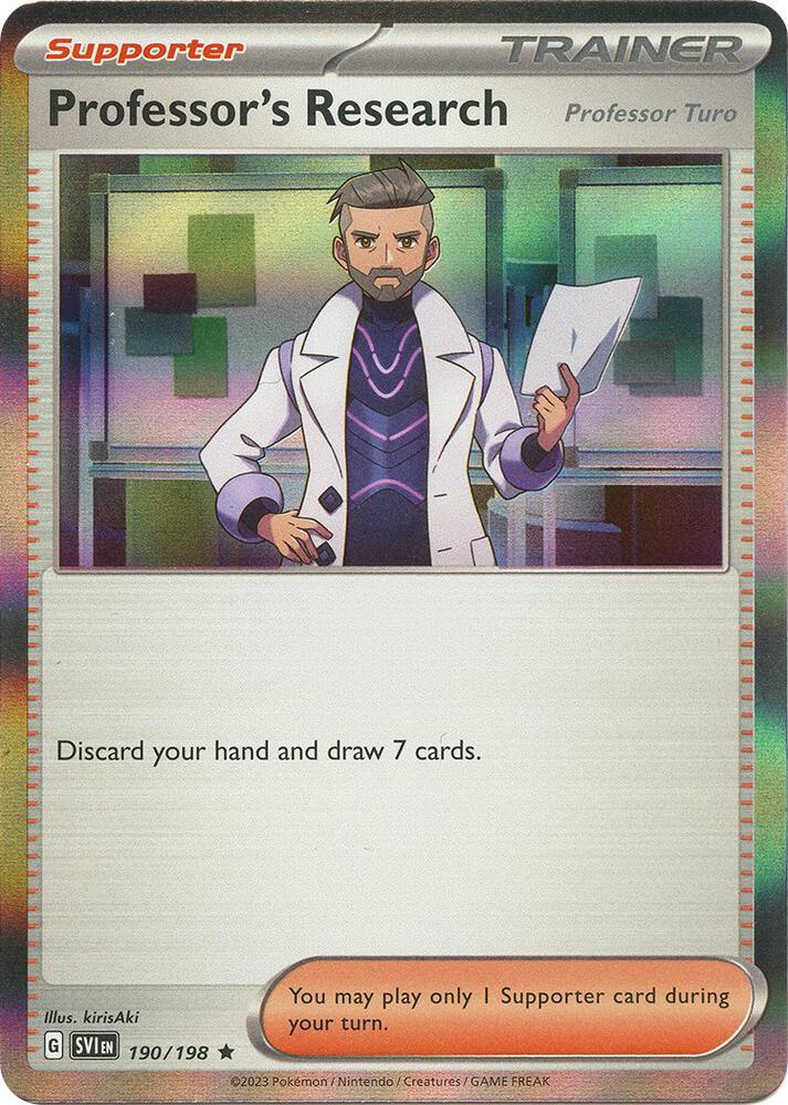 Scarlet & Violet Professor's Research: Professor Turo [Holo] Pokémon card